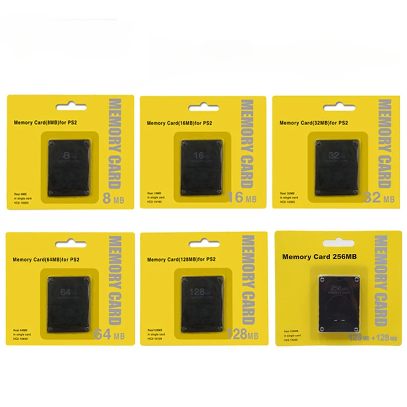 

10PCS For PS2 Memory Card128MB Expansion Cards Suitable Micro Sd Memory Card For Sony Playstation PS2 Black Memory Card