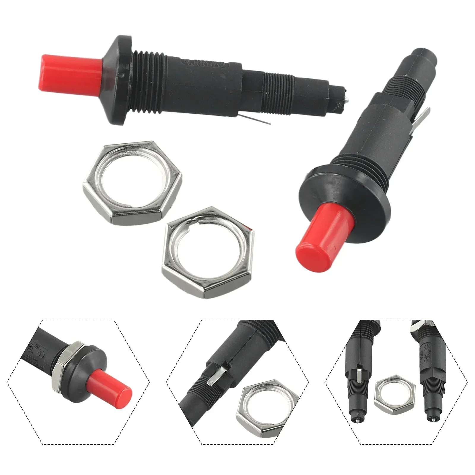 2pcs Gas Heater Outlet Piezoelectric Igniter Spark Plug For LPG NG Garden BBQ Accessories