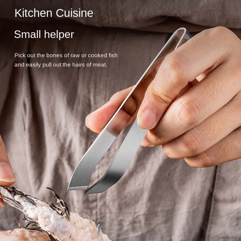 Fish Bone Tweezers Stainless steel Pig Hair Remover Kitchen Chicken Hair Remover Duck Pig