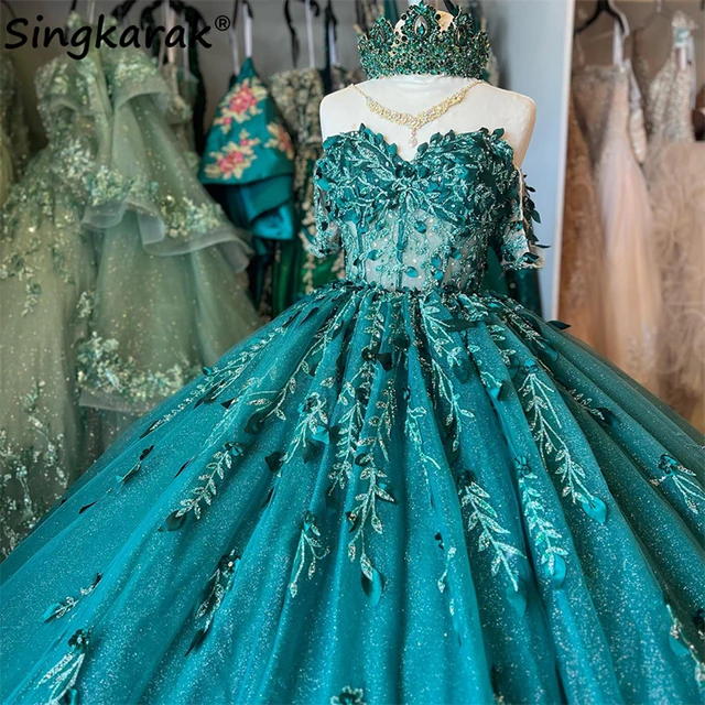 Princess red cap sleeves tiered skirt ball gown wedding/prom dress with  floral lace and chapel train - various styles