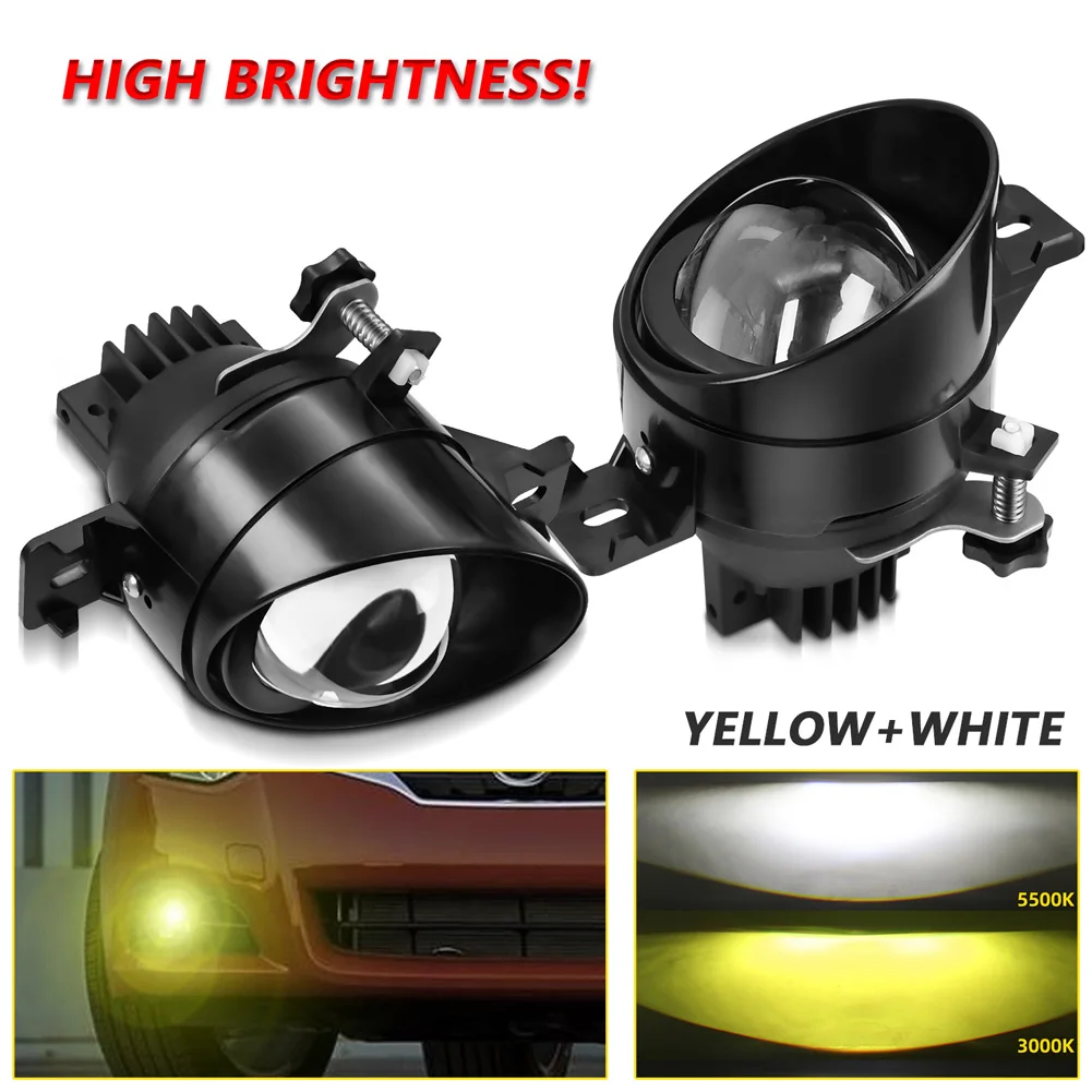 

1 Pair T08 Led Headlights 6000LM 3000K/5500K Fog Light Compatible With Altima Sentra Maxima Rogue Infiniti QX60-Clear Sylphy