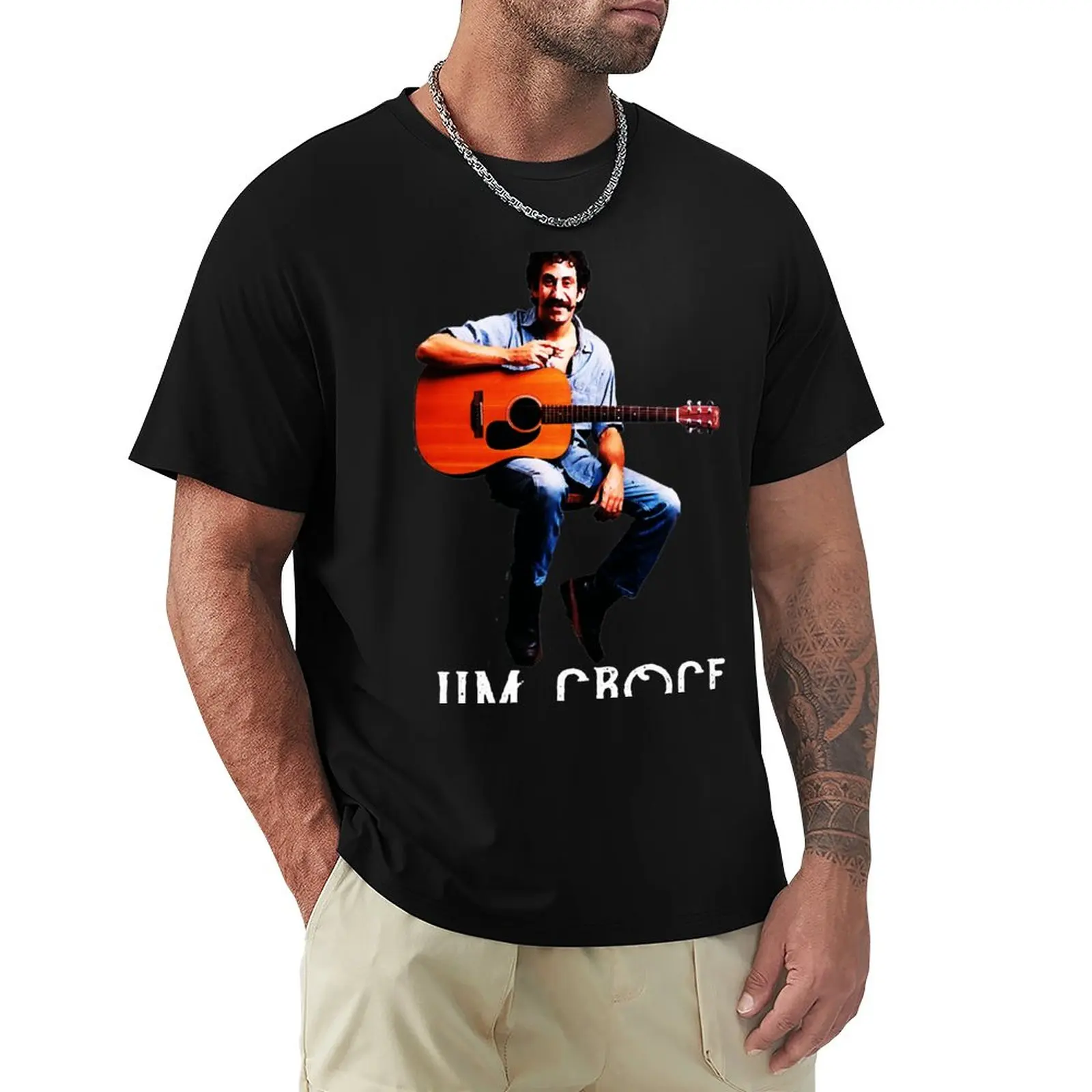 

Classic Guitar Jim Art Croce Music Essential T-Shirt summer tops boys whites blanks mens t shirts casual stylish
