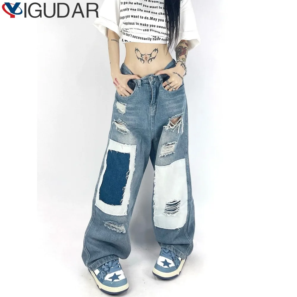 Stylish Street-style Loose Fit Jeans Blue Jeans Woman High Waist Vintage  Clothes Women's Jeans Woman 2023 Trend Streetwear Pants - AliExpress