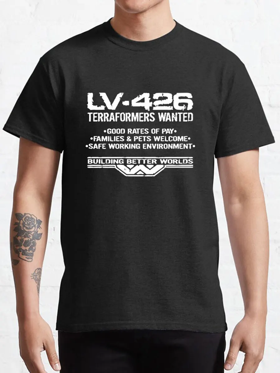 80er Jahre Vintage Étrangers LV-426 T-Shirt Weyland Yutani 100 % Baumwolle Xenomorph Alien Ripley Retro Horrorfilm große Größe Kleidung – Detail 2