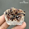 Natural garnet mineral specimen + healing quartz crystals and stones rock gemstone 2