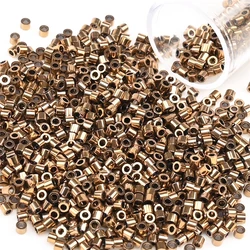 Elegant Metallic Seed Beads in Golden & Silver Tones - 1200pcs - 2mm 1200pcs-bottle (PZ703)