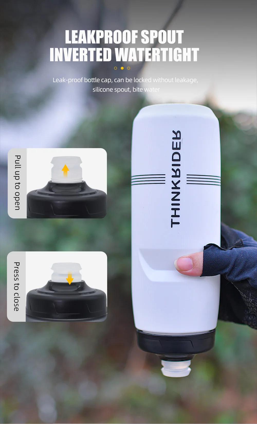 ThinkRider 620 ml/750 ml Fahrradflasche MTB Rennrad Wasserflasche Outdoor Sport Kunststoff Tragbare Große Kapazität Getränk Radfahren – Detail 5