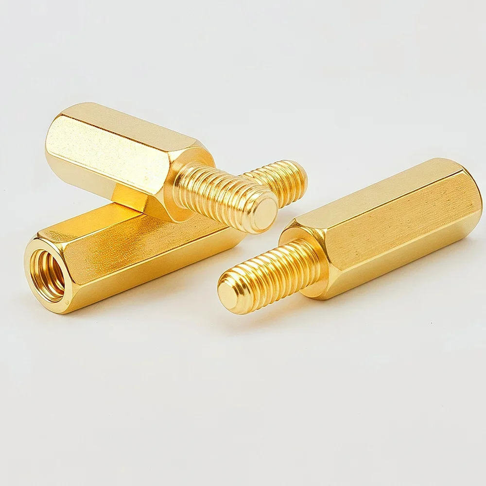 Brass Standoff Spacer Hex Male Female Motherboard Mount M2.5 M3 M4 Thread 6mm Board Rack Stud Threaded Pillar PCB Column Spacer Screw