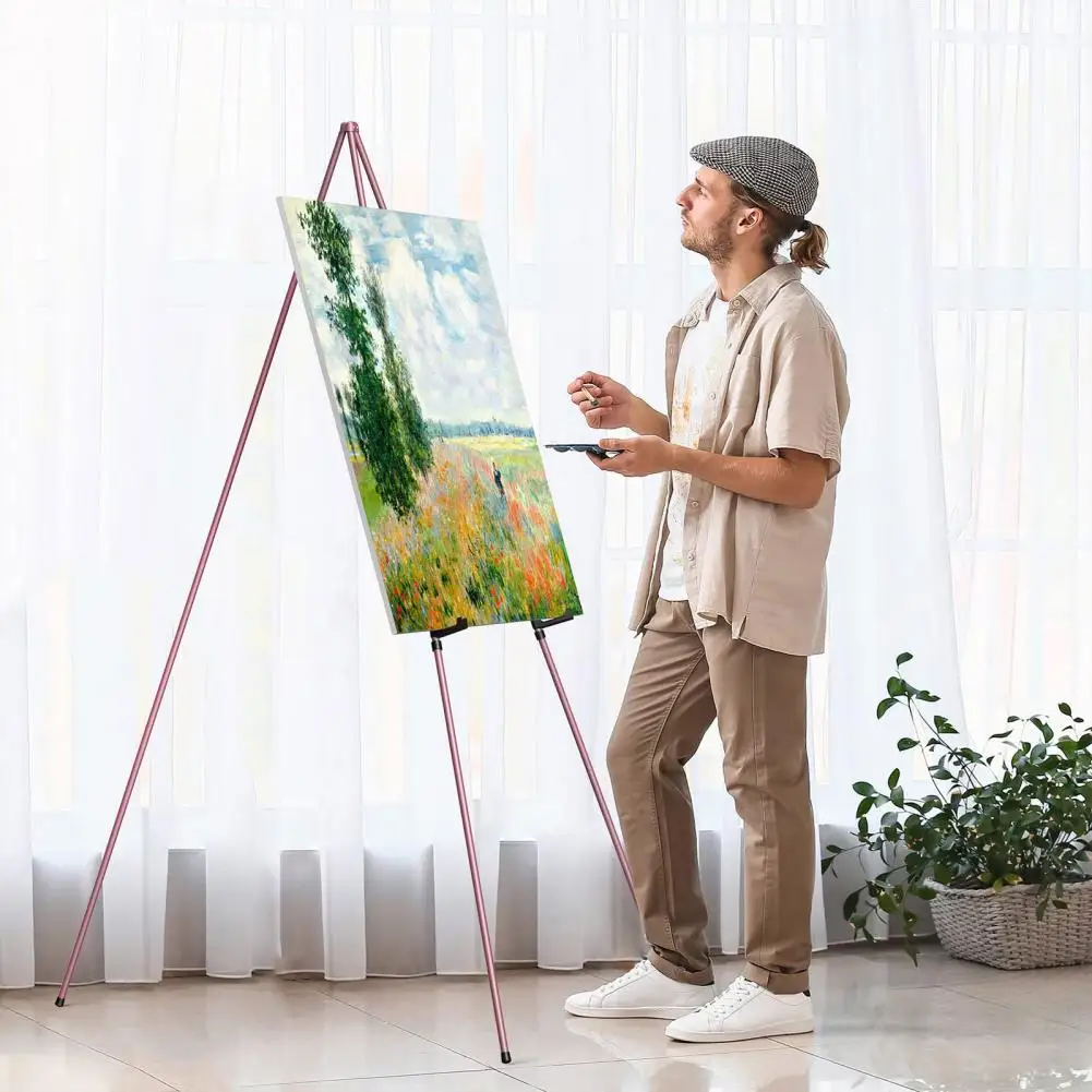 Adjustable Easel Stand Portable Metal Tripod Easel Stand for Canvas Art Display Wedding Sign Collapsible Painting