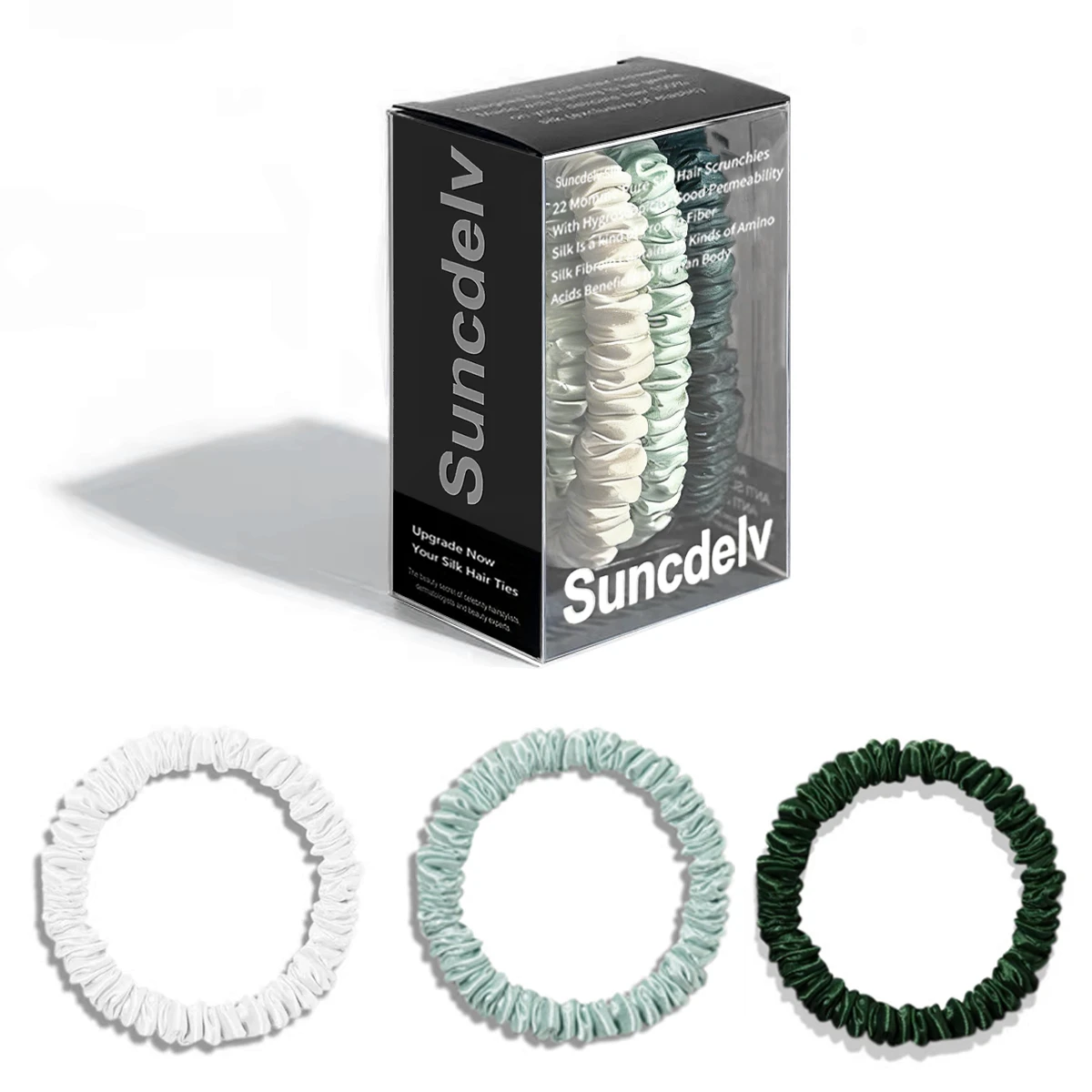 Luxurious Mulberry Silk Skinny Scrunchies Set – Anti-Crease, Gentle & Durable Hair Accessory