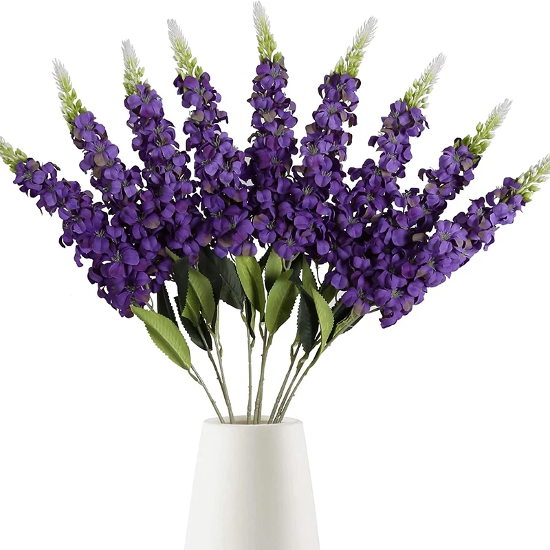 1/2 Stück 74 cm künstliche Blumen, Delphinium-Seidenblume, langer Stiel, Hyazinthe, künstliche Blume für Hochzeit, Heimdekoration, Blumenarrangement – Detail 9
