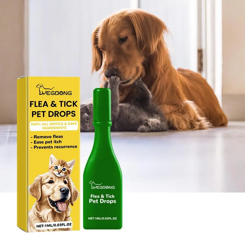 Dogs And Cats Anti Flea Drops Lice Remove Relieve External Tick Repellent Skin Insect Treatment Supplies Itching Drops O1a3 1pcs