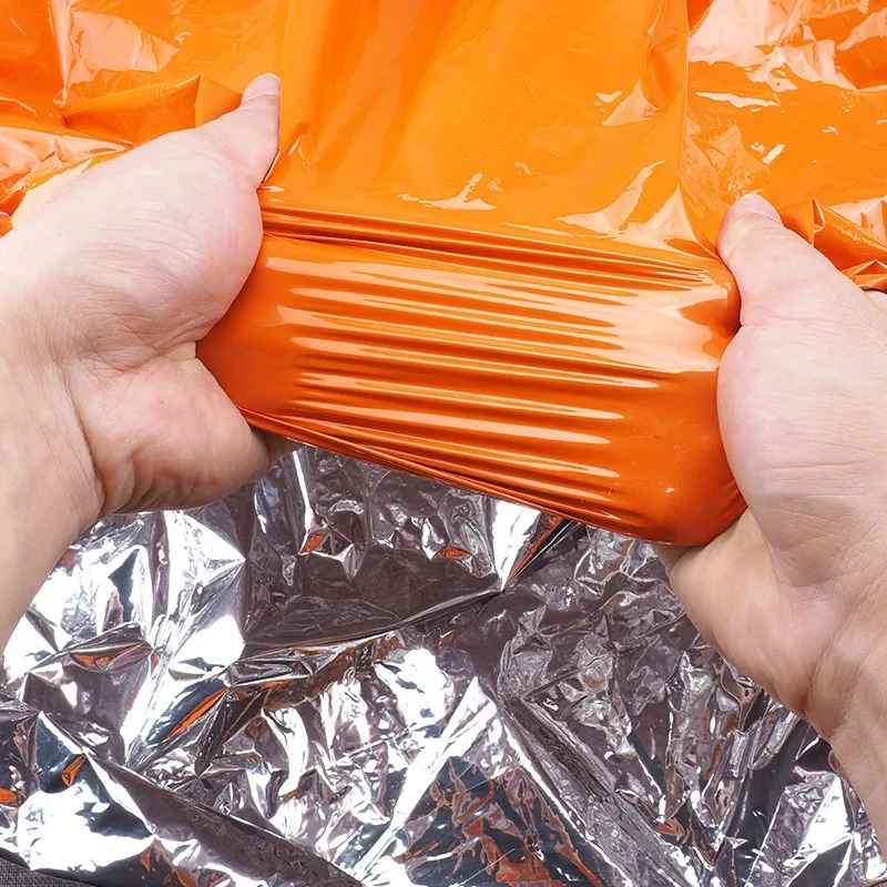 Emergency Blanket Outdoor Waterproof Thermal Insulation Survival First Aid Sleeping Bag Portable Rescue Thermal Blanket Camping