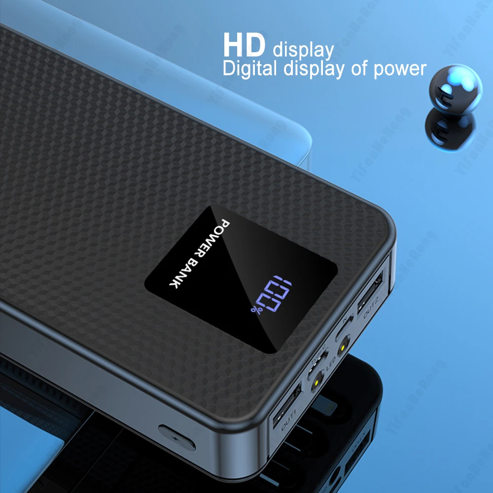 18650 배터리 홀더 22.5W 10W 보조베터리 케이스 PD QC3.0 USB C 빠른 DIY 쉘 4*18650 배터리 보관함