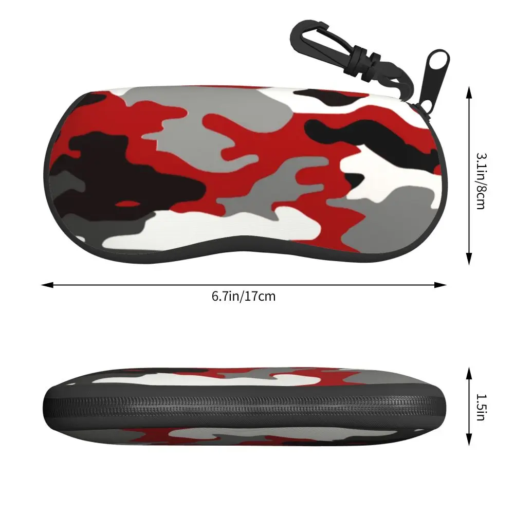 Benutzerdefinierte Flecktarn Camo Sonnenbrille Soft Case Neopren Reißverschluss Camouflage Shell Brillenetui Schutzbox für Brillen – Detail 33