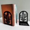 Cacti Book Ends Heavy Duty Metal Bookends Office Desktop Home Bookshelf for Book Lovers Office supplies Book Rack 2