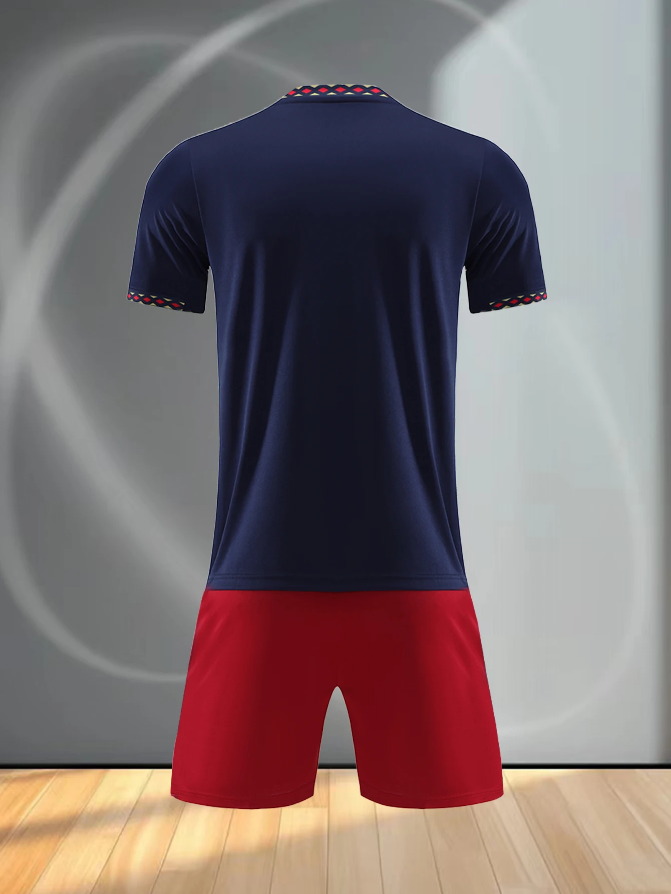 Men's Casual Sports Football Uniform round Neck Top Fashionable Breathable Shorts Comfortable Football Suit Set football uniform,sports uniform sets