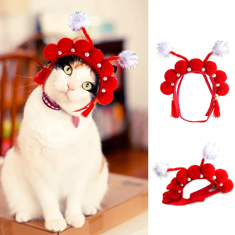 

1pcs Chinese Cat Peking Opera Head Cap Cute Pet Mini Hat Cat Headwear Home Pet Headwear Collection Commemorative Cat Accessories