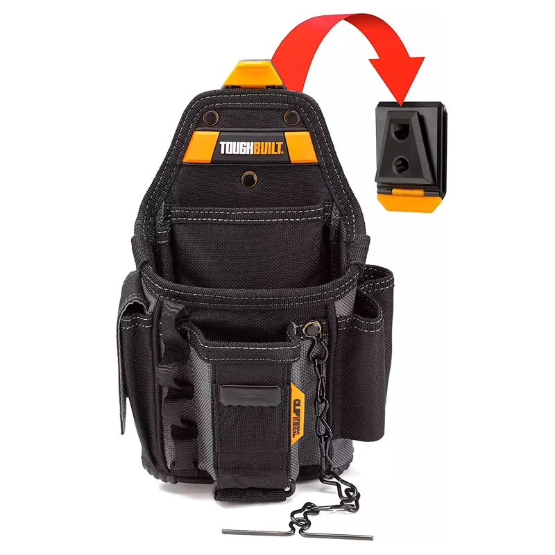 Tool Kit TOUGHBUILT TB-CT-34 Small Electrician Pouch Adjustable 13 Pockets Rugged 6-Layer Construction Storage