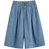 High Waist Wide Leg Loose Denim Shorts Women 2024 Summer New Arrivals Half Length Blue Color Jeans Shorts Korean Casual Jeans - Image 4