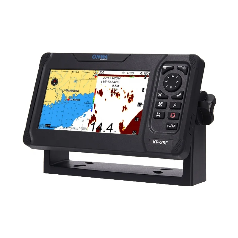 ONWA KP-25F 5 Inch GPS Chart Plotter Fish Finder GPS Navigator Echo Sounder