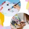 6pcs Mop Brush For Acrylic Painting 1 Inch Blending Brush Paint Brushes For Acrylic Face Body Painting Oval Mop Acrylic Brush 4