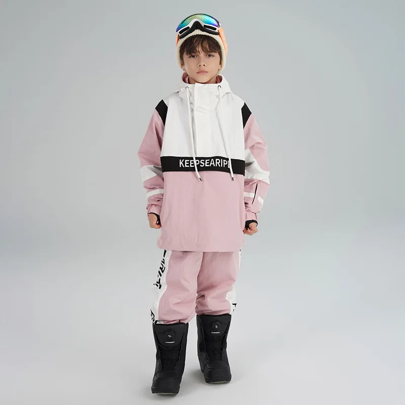 Winter New Children Ski Suit Boys Outdoor Ski Set Warm Girls Snowboard Kids Windproof Waterproof Jacket Overalls Clothing