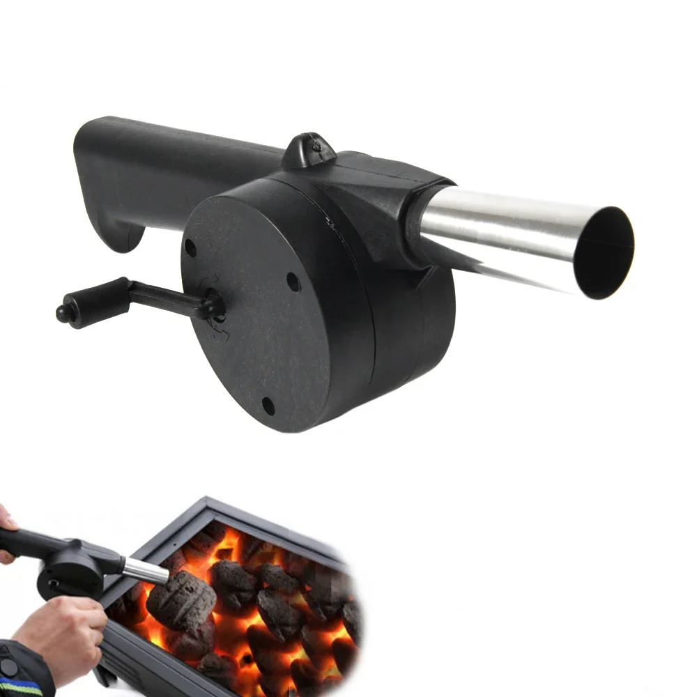 Outdoor Barbecue Fan Hand-cranked Air Blower Portable BBQ Grill Fire Bellows Tools Picnic Camping Accessories Barbeque hand blower air blower bbq fan barbecue blower