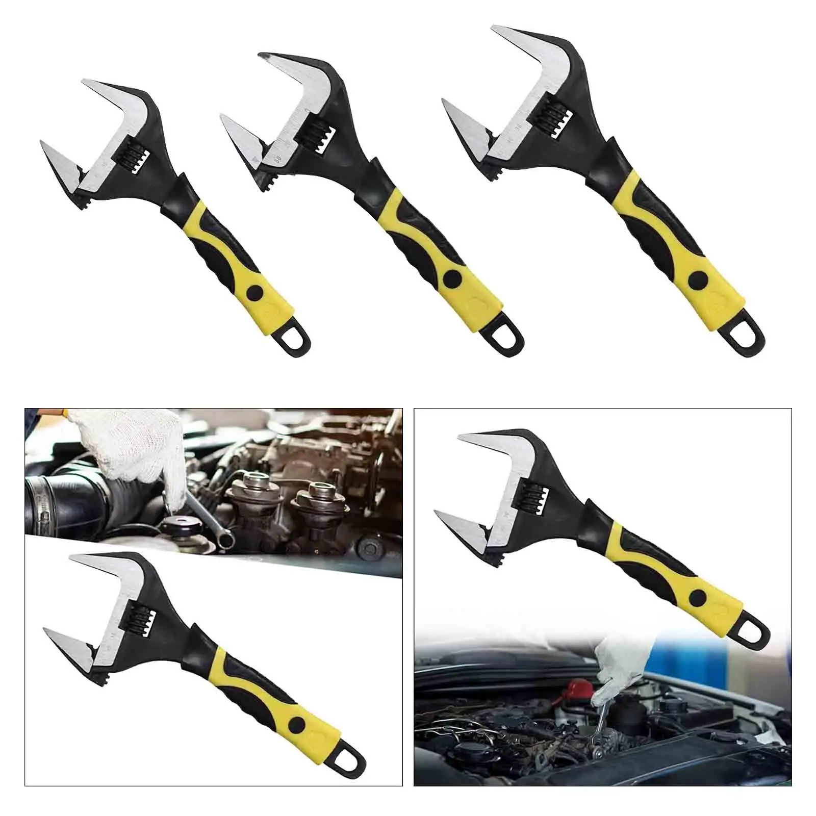 Ajustável Chave Encanador, Spanner Universal para Reparos Home Garagem Banheiro Lavatório Eletrodomésticos, Carro e Bicicleta