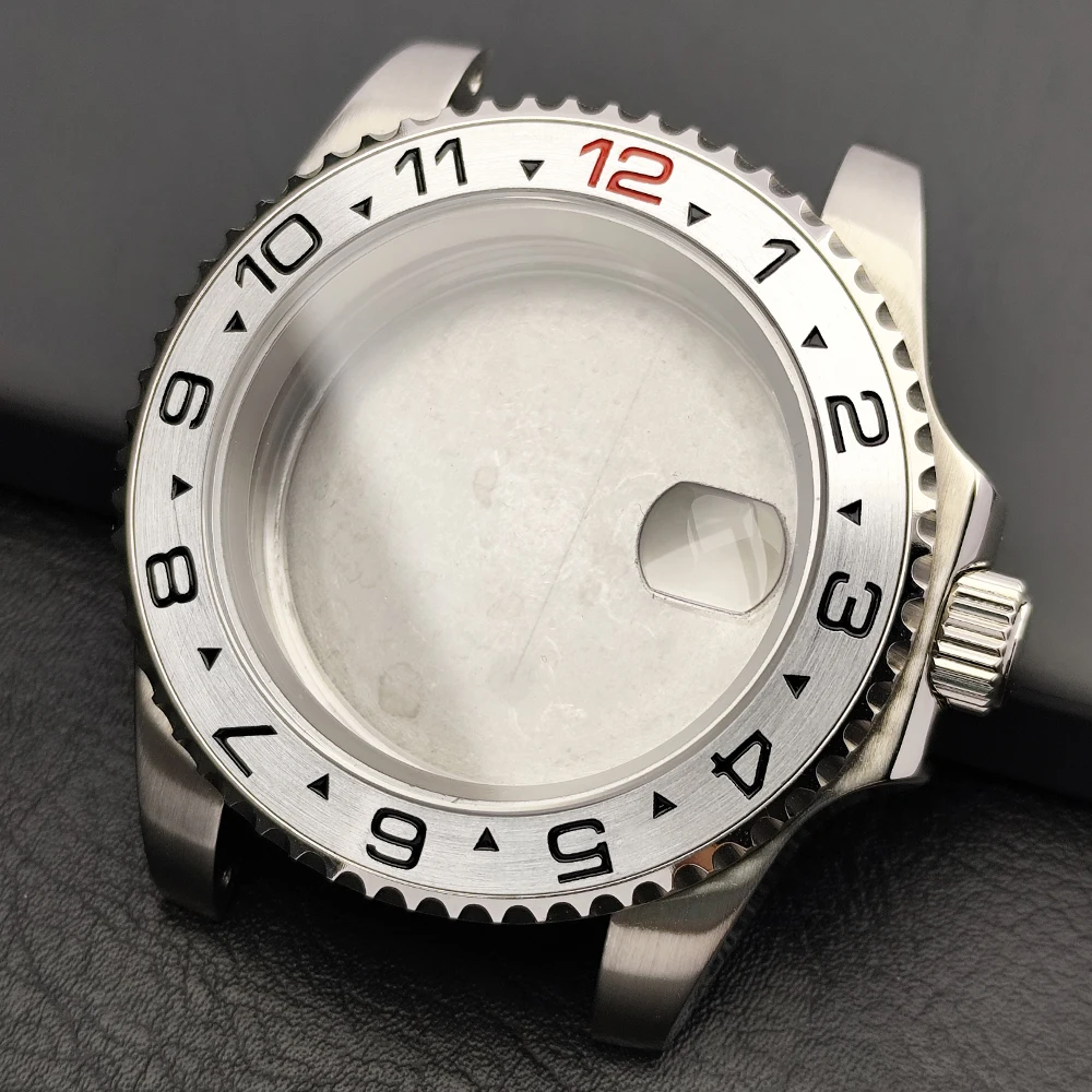Premium 40.5MM Sapphire Glass GMT Case with Bidirectional Rotating Bezel for 28.5MM Dial and 20mm Strap