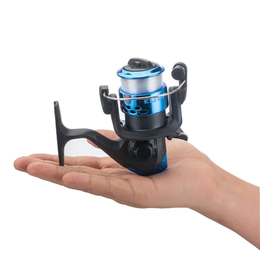 5.2:1 Spinning Reel Ultralight Folding Fishing Reel With 60m Fishing Line Large Diameter Line Roller Casting Wheel Vessel Bait