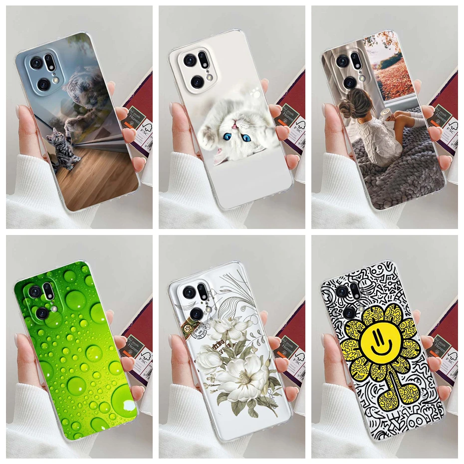 Custodia Per Telefono Per Oppo Find X5 Findx5 Pro 5G Cover Cartoon Soft Tpu Custodie In Silicone Per Oppo Find X5 Pro Funda X5Pro X 5 2022 Capa