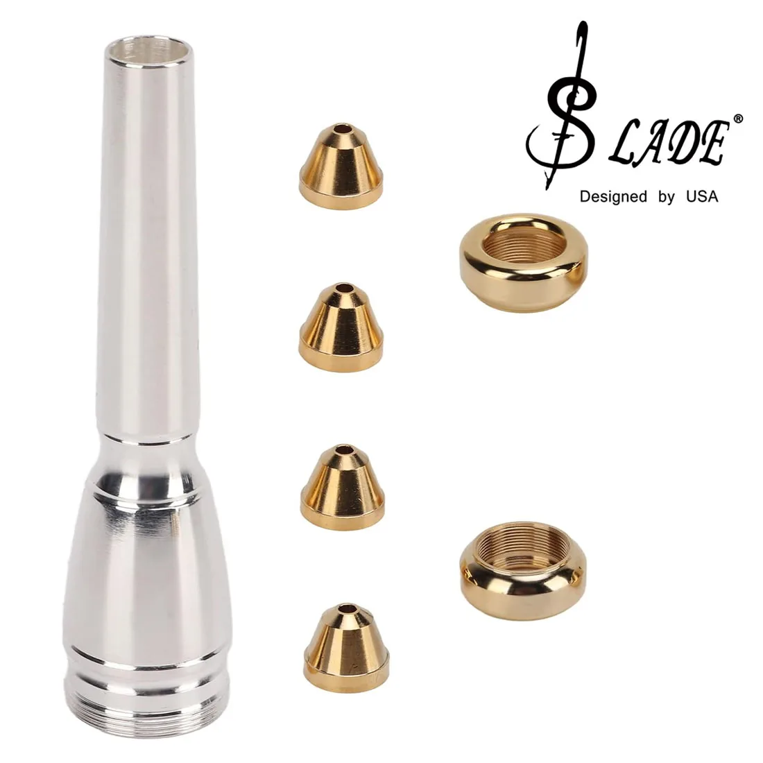 SLADE Trompet Ağızlık Seti 3C 3B 2C 2B Metal Trompet Ağızlık Acemi Profesyonel Oyuncular için Trompet Uygulama Ağızlık