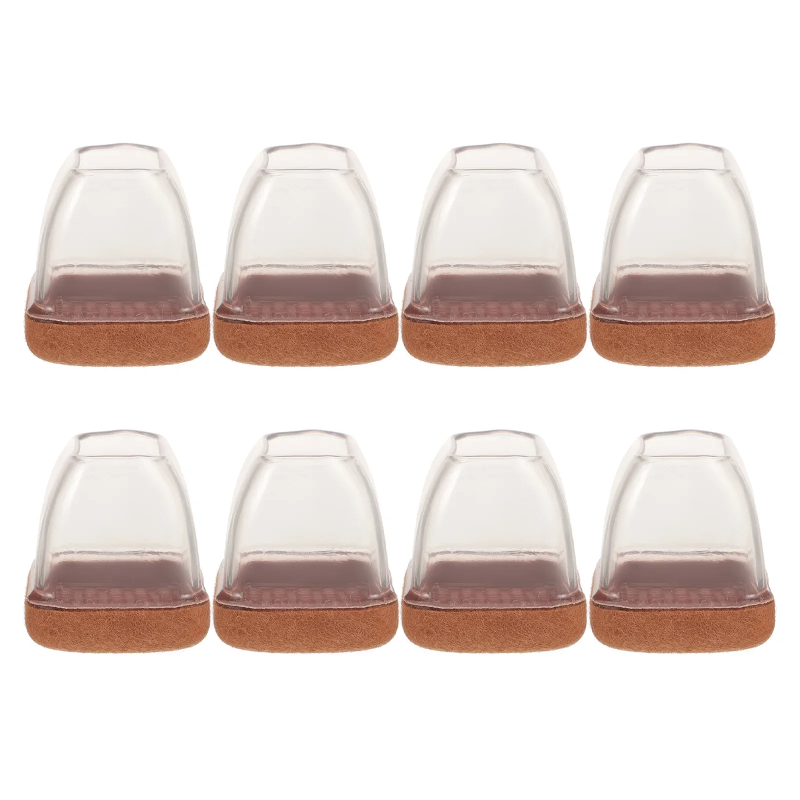 

8 Pcs Rectangle Chair Foot Cover Sofa Floor Protectors for Hardwood Tpe Caster Cups