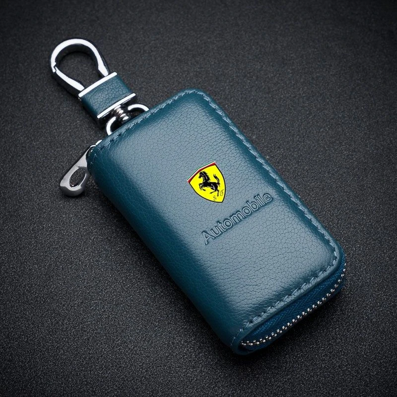 Premium kwaliteit handgemaakt lederen hoesje voor Ferrari sleutels
