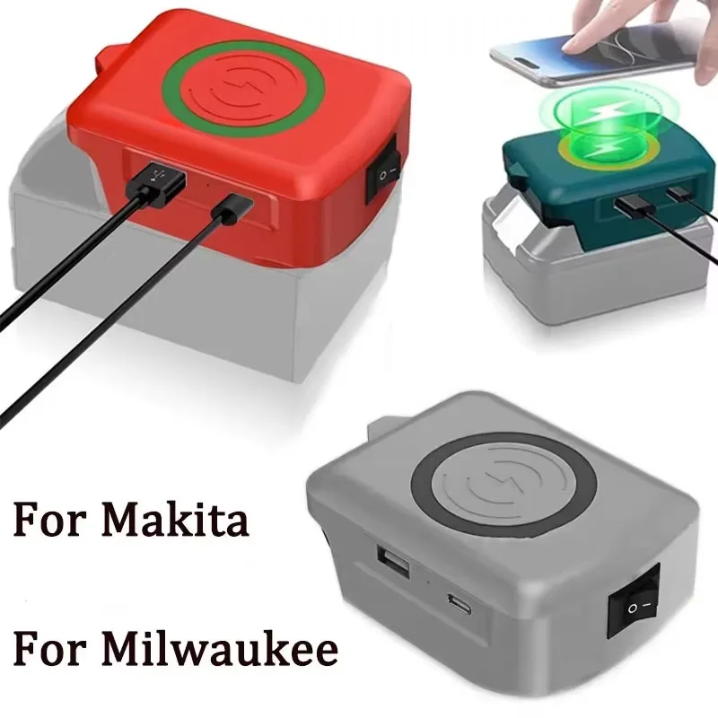 Magnetic Wireless Charger with USB/Type-C Fast Charging Adapter