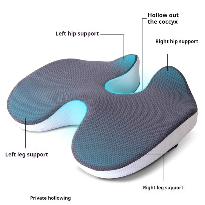 New Cushion Non Slip Orthopedic Memory Foam Prostate Cushion for Tailbone Sciaticaback Pain Relief Comfort Chair Car Seat 4