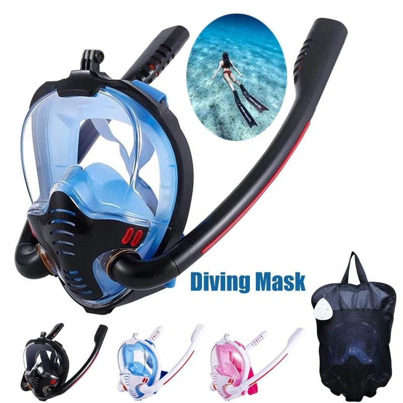 JSJMSnorkelingMaskAdultUnderwaterAntiFogFullFaceDivingMask