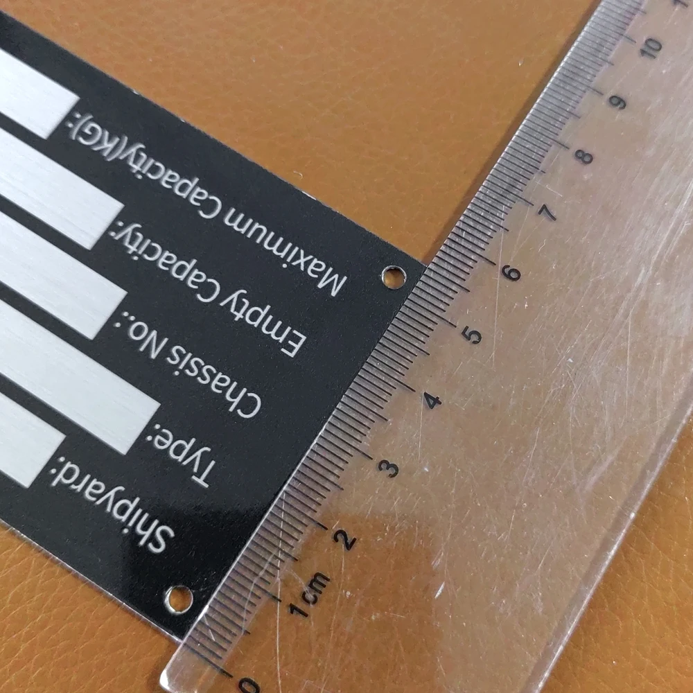 Shipyard Aluminum ID Tag 95 X 55mm Vin Date Plate Model Type Chassis No. Capacity Parts Camper Accessories