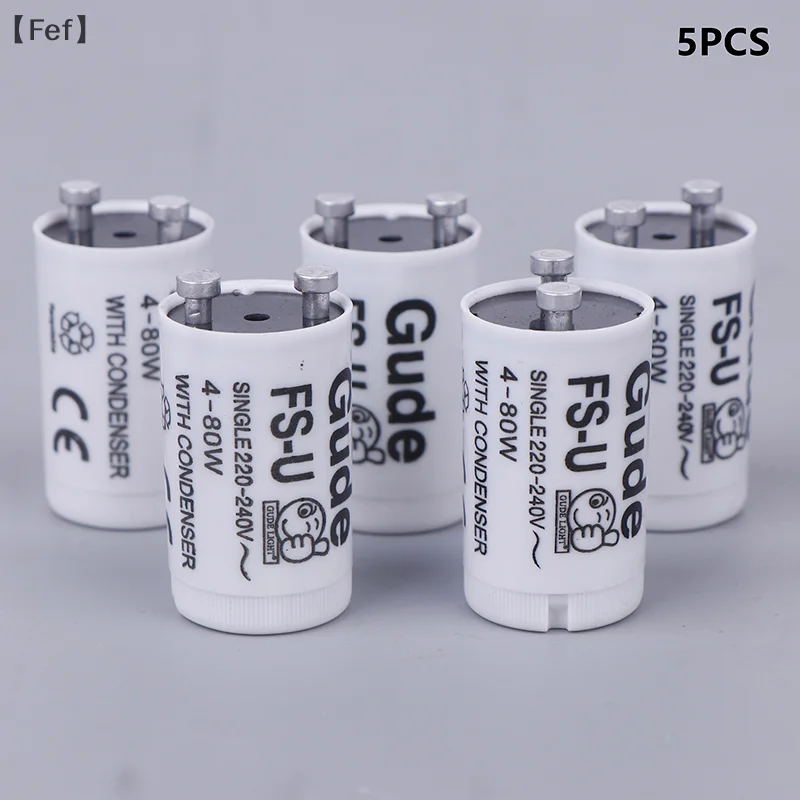 5pcs Fluorescent Starters 20V-240V 4-65W Fluorescent Tube Glow Starter FS-U S2 Daylight Lamp Accessories