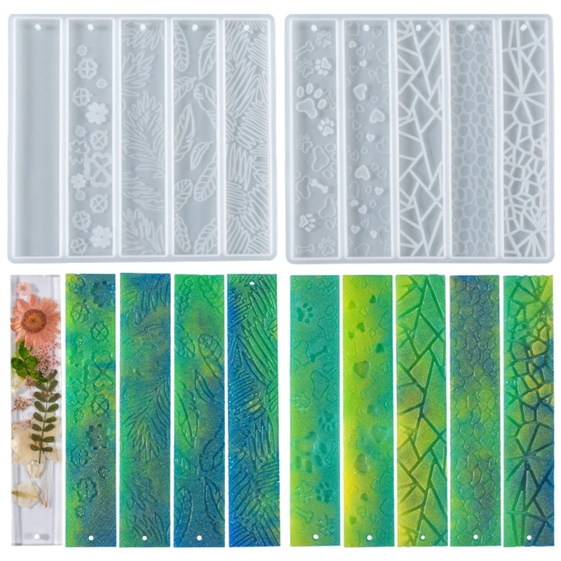 

Формы для прямоугольная Закладка "Цветочная лапа" для женщин и мужчин, силиконовые, с отверстием для подвешивания, R3MC, 1/2 шт., Закладка с кисточкой