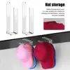 2/4/6/8Pcs Baseball Cap Holder Wall Mounted Hat Organizer Hooks L-Shaped Design Multipurpose Easy Installation Acrylic Hat Racks 2
