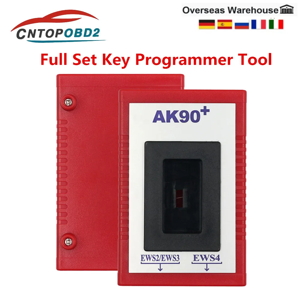 Key Programmer Latest V3.19 AK 90 for BMW EWS2/3/4 Car Key Maker ak90+ Key Programmer Tool For All EWS OBD2 AK90 Code Reader
