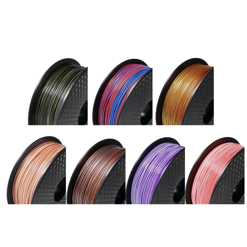 

1.75mm PLA 3D Printing Material 1.5KG 1.75MM Tangle-Free & Easy to Print Two-color for 3D Printing Accessories