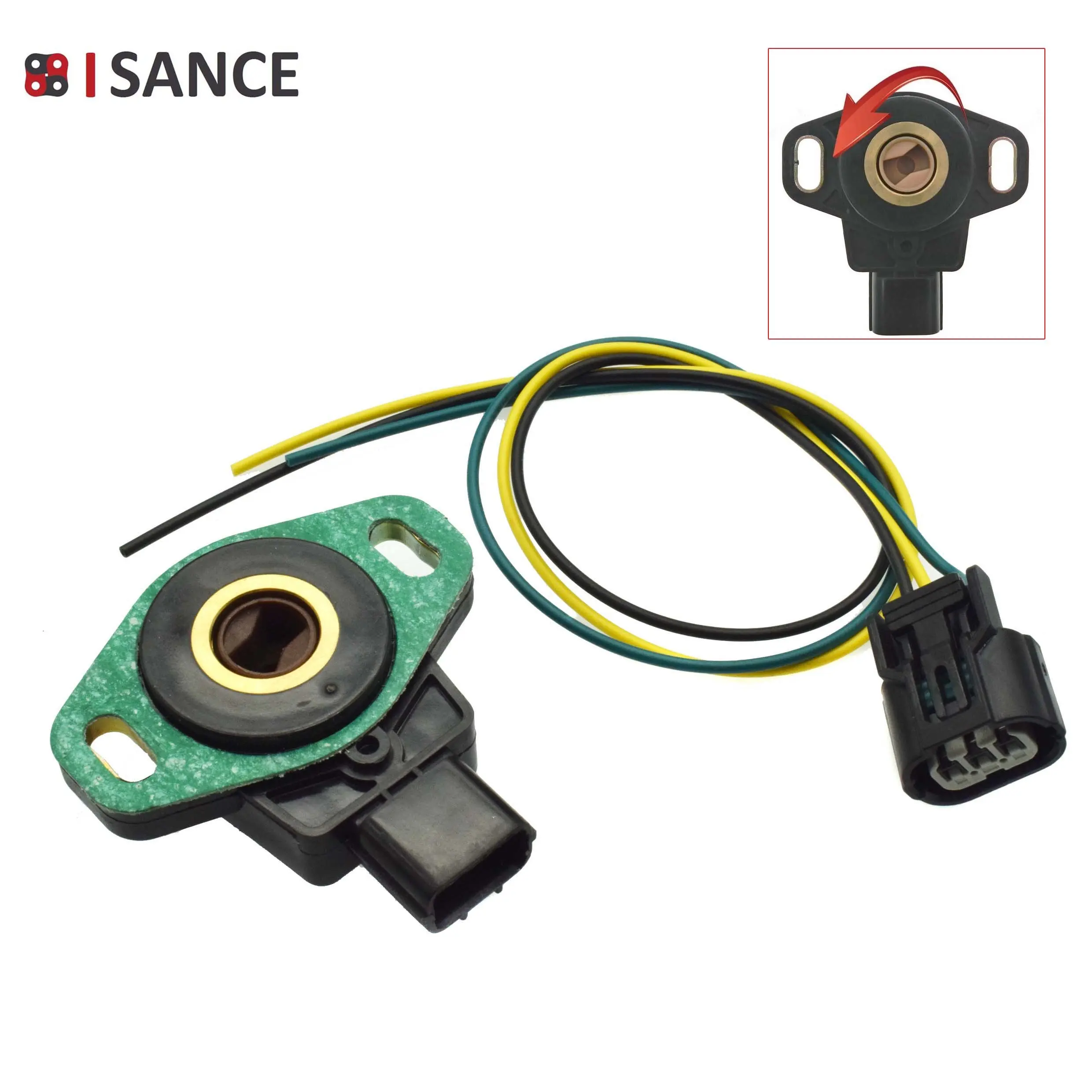 Throttle Position Sensor TPS & Connector Harness for Honda Civic 1.7L 2001-2005 CR-V 2.4L 2002-2006 Acura RSX 2.0L 2002-2006