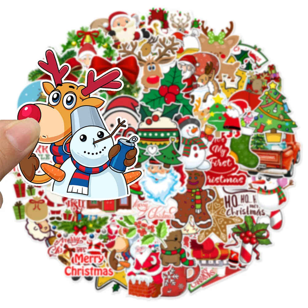 50/100PCS Weihnachten Serie Cartoon Festival Spaß Graffiti Aufkleber DIY Manuelle Schrott Buch Tablet Dekorative Aufkleber ﻿ – Detail 5