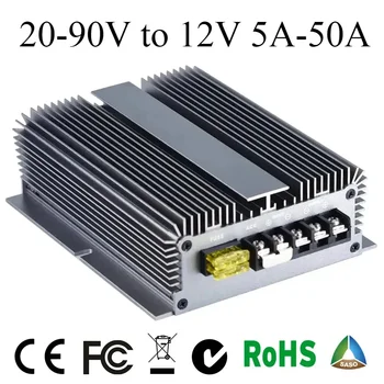 24V 36V 48V 72V ถึง 12V DC DC ขั้นตอนลง Converter รถกอล์ฟแรงดันไฟฟ้า 30-90V ถึง 12V 5A-50A หม้อแปลงไฟฟ้าแหล่งจ่ายไฟรถยนต์ 1