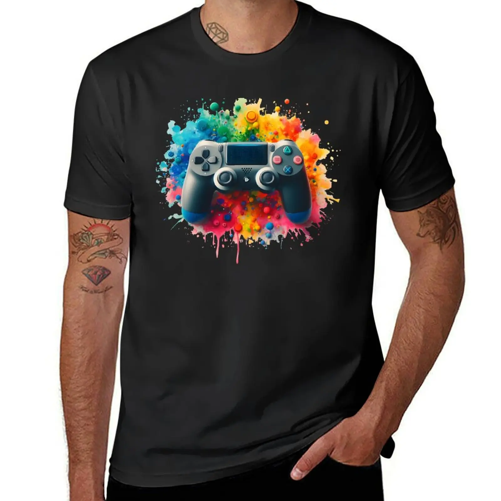 

Video Game Console Controller for Gamer T-shirt graphics hippie clothes boys whites Men's t-shirts