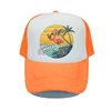 Hello Summer Beach Vacation Mesh Baseball Cap Cool Flamingo Drinking Coconut Snapback Caps Sea Gull Mew Sunset Trucker Hat YY534 2