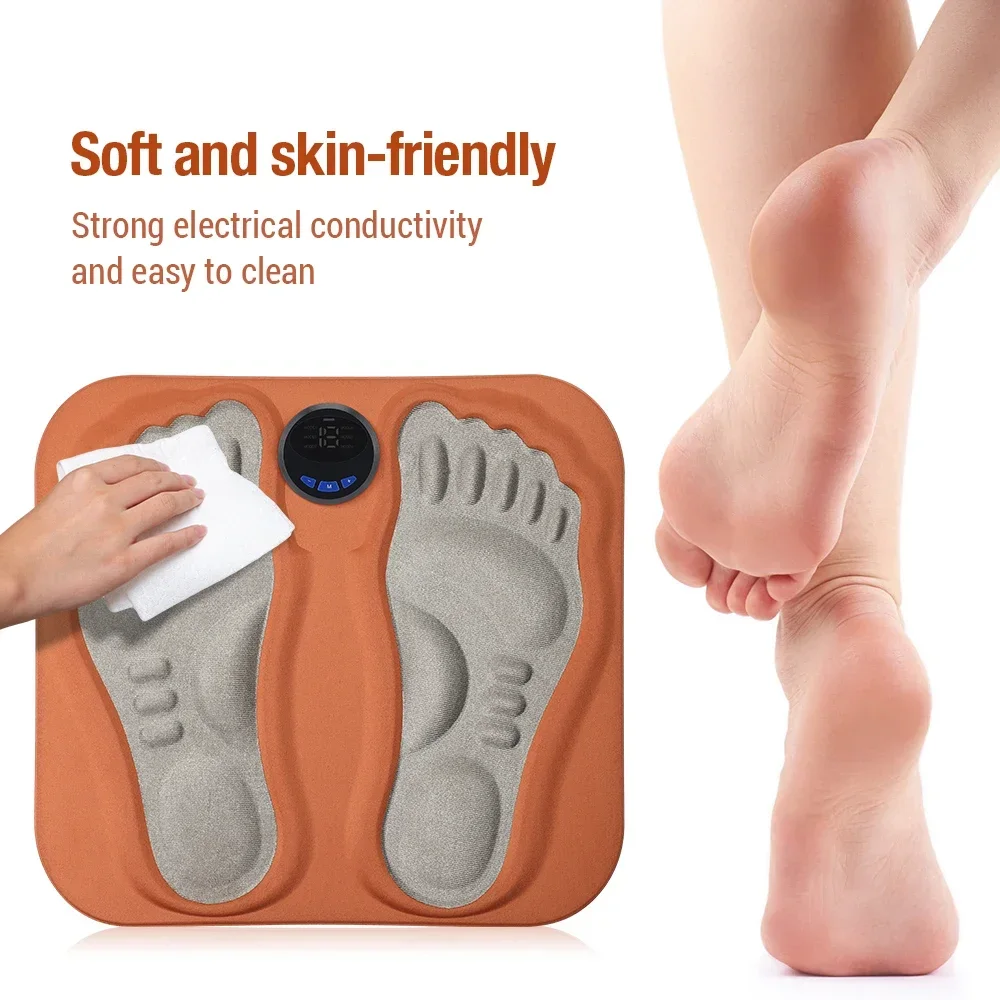 Foot Massager 3D Smart EMS Home Rechargeable Foot Pad Feet Massager Portable Foot Therapy Relax Muscles 6 Modes 15 Levels